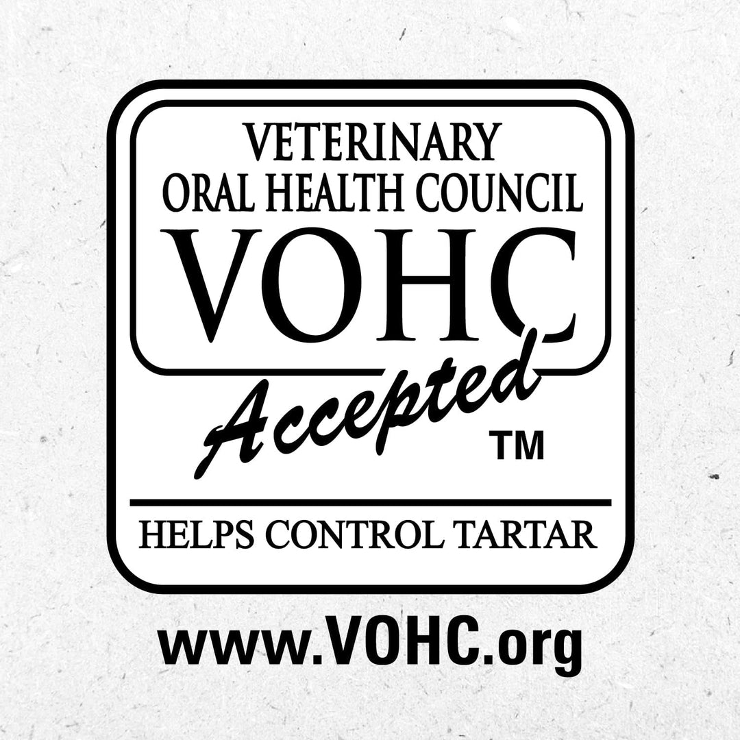 Logo of the Veterinary Oral Health Council with text 'VOHC Accepted' on a light gray background. Greenies Feline Smartbites Healthy Indoor Cat Treats, Tuna Flavor