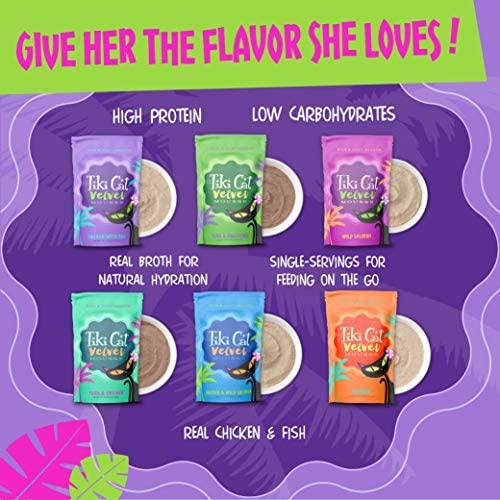 Tiki Cat Velvet Mousse Grain Free Wet Food with a Silky Smooth Texture
