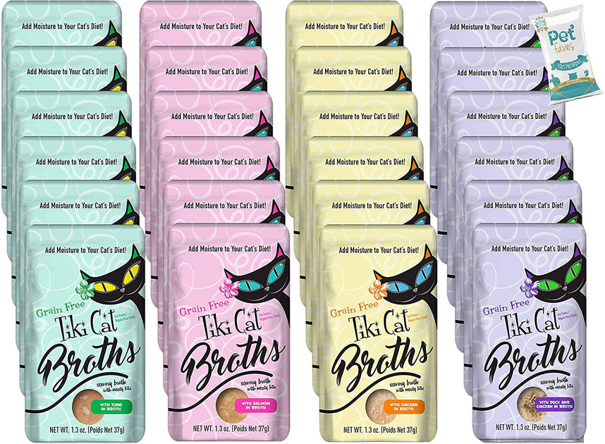 2 Boxes Tiki Cat Savory Broth Grain Free Lickable Wet Food Treat