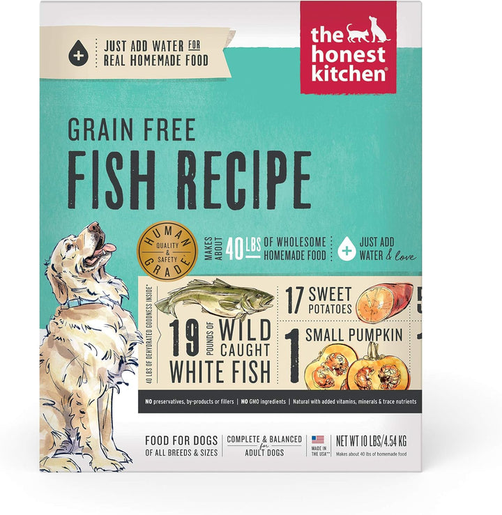The Honest Kitchen Grain-Free Fish Recipe Dehydrated Dog Food- 10LB