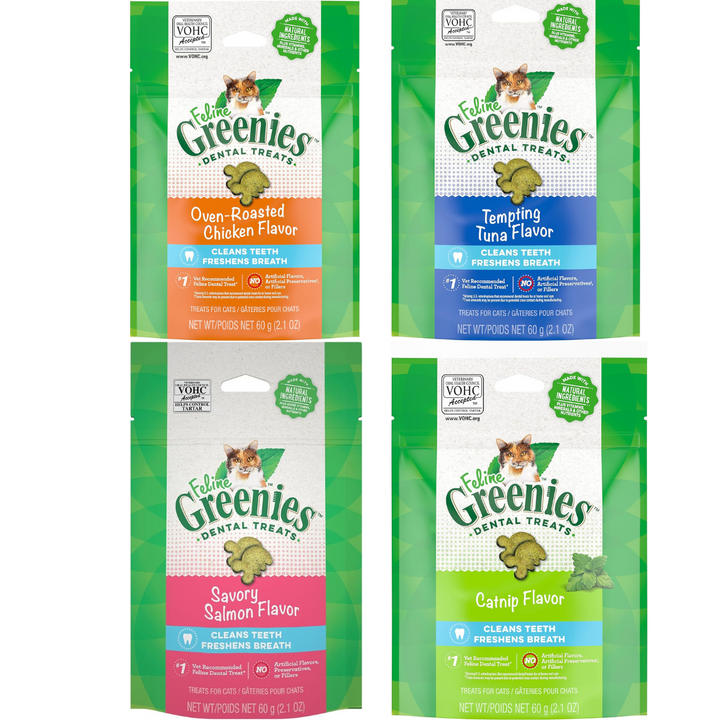 Greenies Feline Adult Dental Cat Treats Variety Pack 