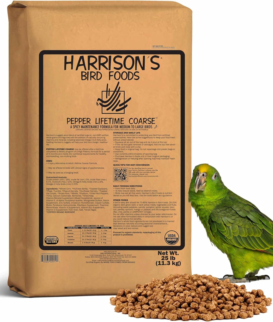 Harrison's Pepper Lifetime Coarse Bird Food 25 LB