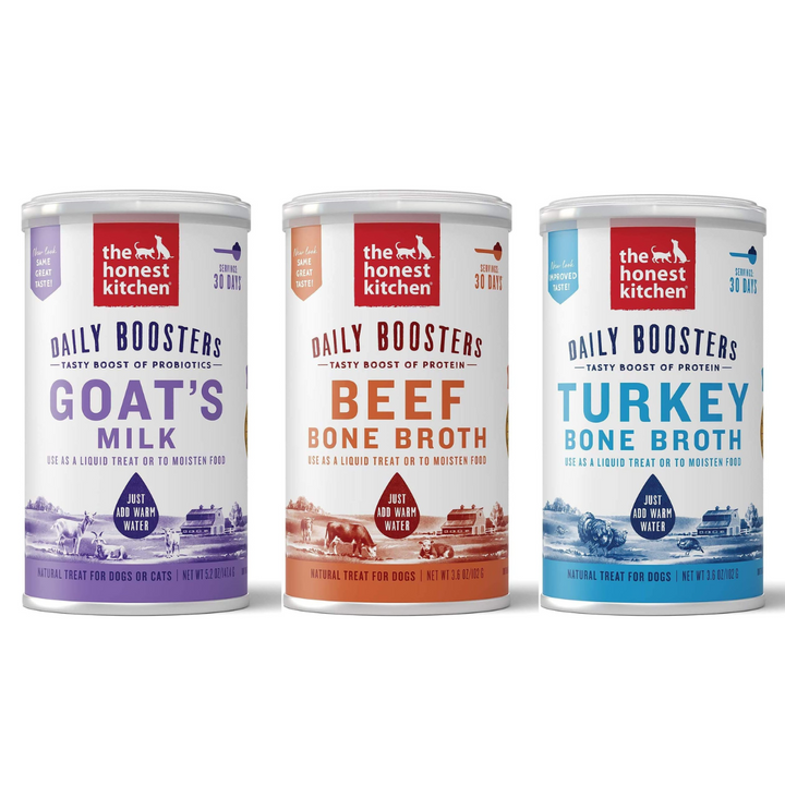 The Honest Kitchen Variety Pack- Goat's Milk, Beef & Turkey Broth
