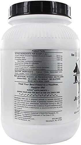 Nutri-Pet Research Nupro Silver for Dogs Hip and Joint Supplement for Dog 5LB with 10ct Pet Wipes