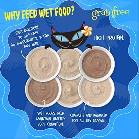 Tiki Cat Velvet Mousse Grain-Free Wet Food with a Silky-Smooth Texture for Adult Cats & Kittens, 2.8oz (24 Pouches), Variety