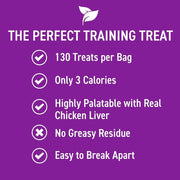 (3 Pack) Cloud Star Tricky Trainers Chewy Dog Treats Whole Grain Soft for Adult & Puppy - Liver 14oz Each with 10ct Pet Wipes