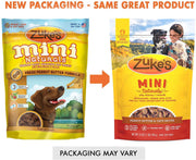 (2 Pack) Zuke Mini Naturals Dog Treats Peanut Butter 16 oz (1 Lb) - Zukes Soft & Chewy Training Treats - with 10ct Wipes