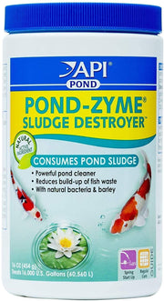 (2 Pack) API Pond-Zyme Sludge Destroyer Pond Cleaner 16oz with 10ct Pet Wipes