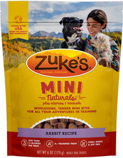(3 Pack) Zuke Mini Naturals 3 Flavors Combo of Dog Treats - ( Wild Rabbit, Delicious Duck, Savory Salmon) - 6 oz Each with 10ct Pet Wipes